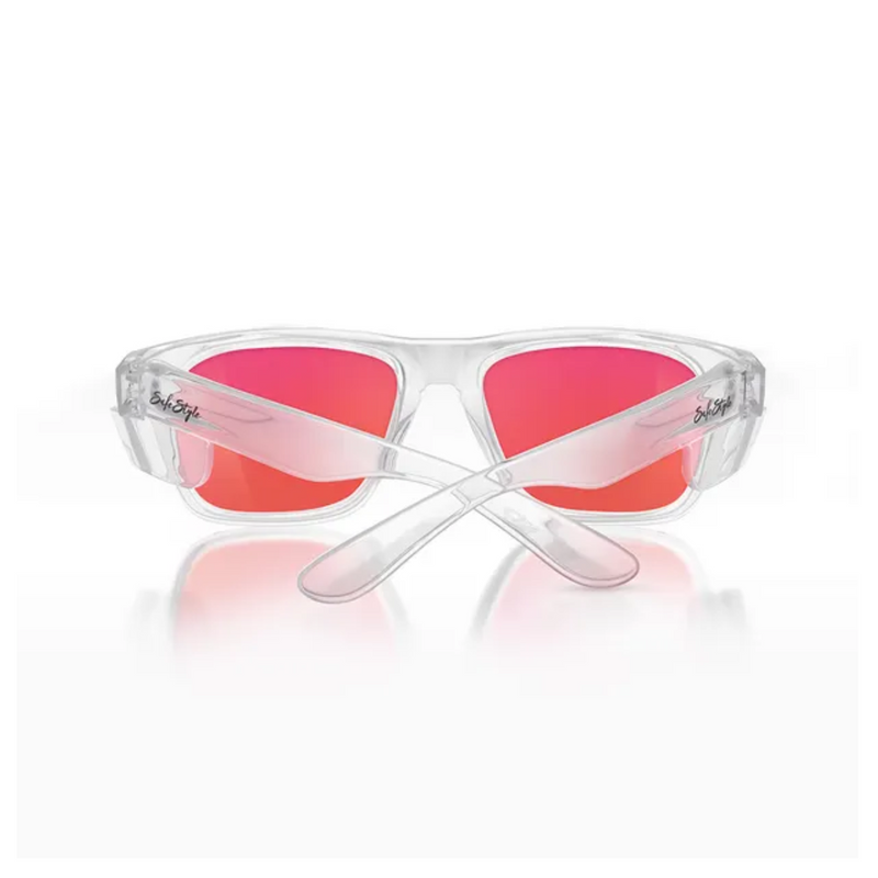 Safestyle Fusions Clear Frame Mirror Red Polarised Lens