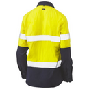 Bisley Womens Taped Hi-Vis Stretch V-Neck Shirt BLC6064T*