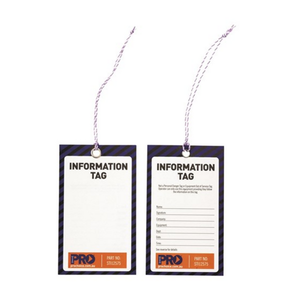 Safety Tag - Information (125mm X 75mm)