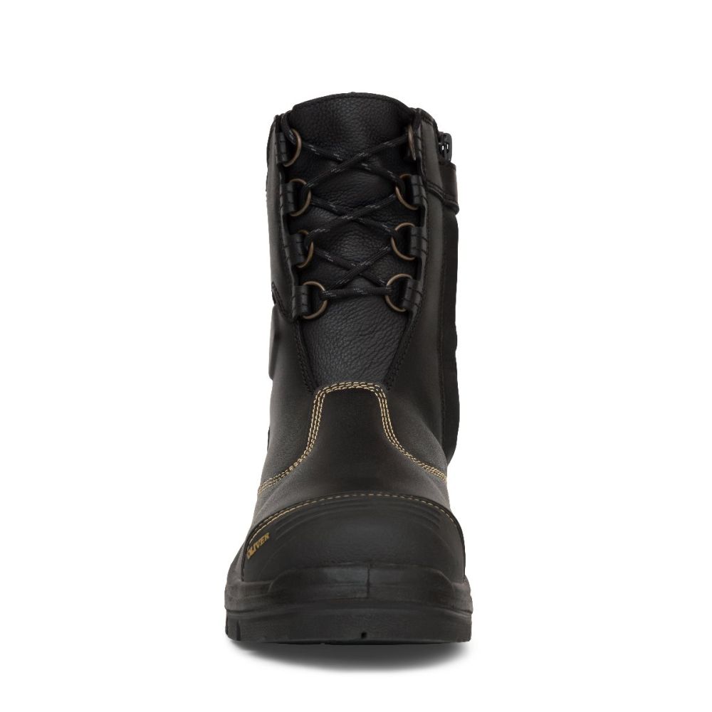 Oliver 55380 Oliver 200mm Hi-Leg Black Zip Sided Boot