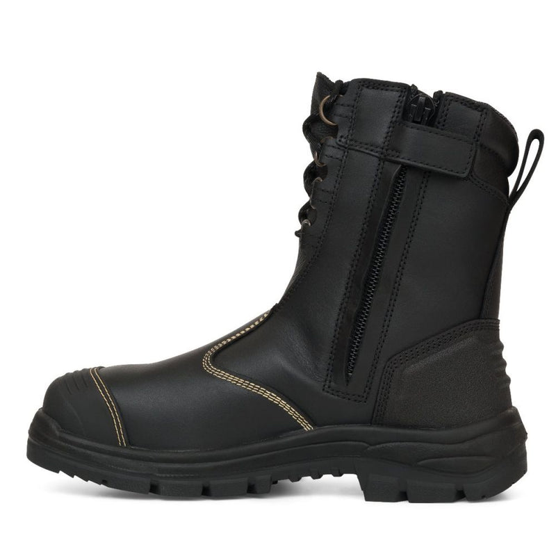 Oliver 200mm Hi-Leg Black Zip Sided Boot