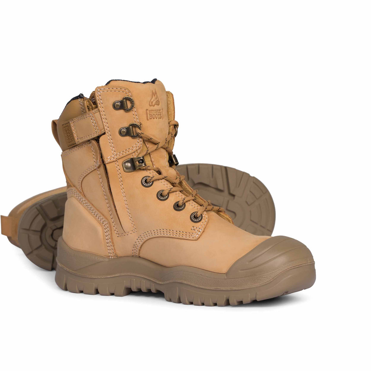 Mongrel Boots 561050 High Leg Zipsider with Scuff Cap - Wheat