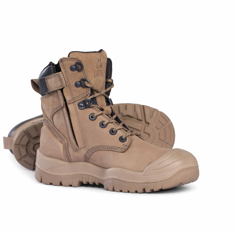 Mongrel Men's High Ankle Zip Side Boot -Stone