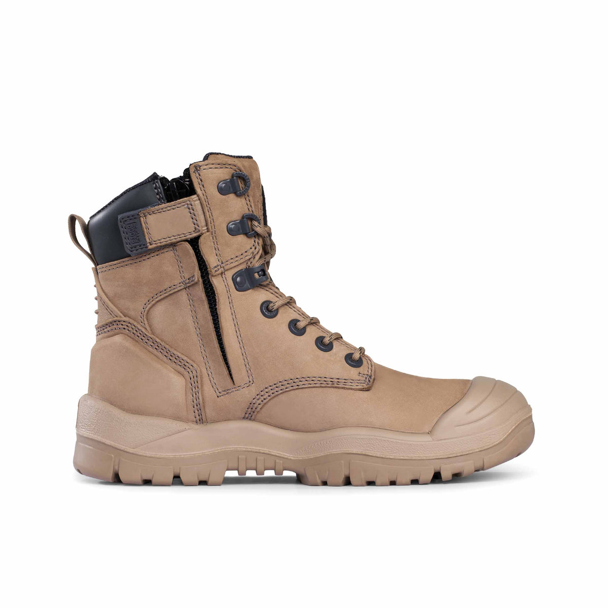 Mongrel Men's High Ankle Zip Side Boot -Stone