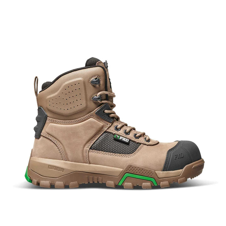 FXD WB1 Men's High Leg Lace up Zip Side Work Boot