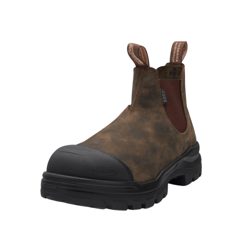 Blundstone 8002 Mens Elastic Side Rotoflex Brown Safety Boots