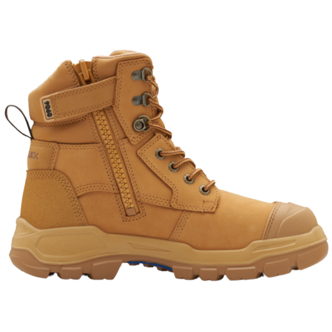 Blundstone 9060 Mens Rotoflex Zip side Safety Boot - Wheat - B9060