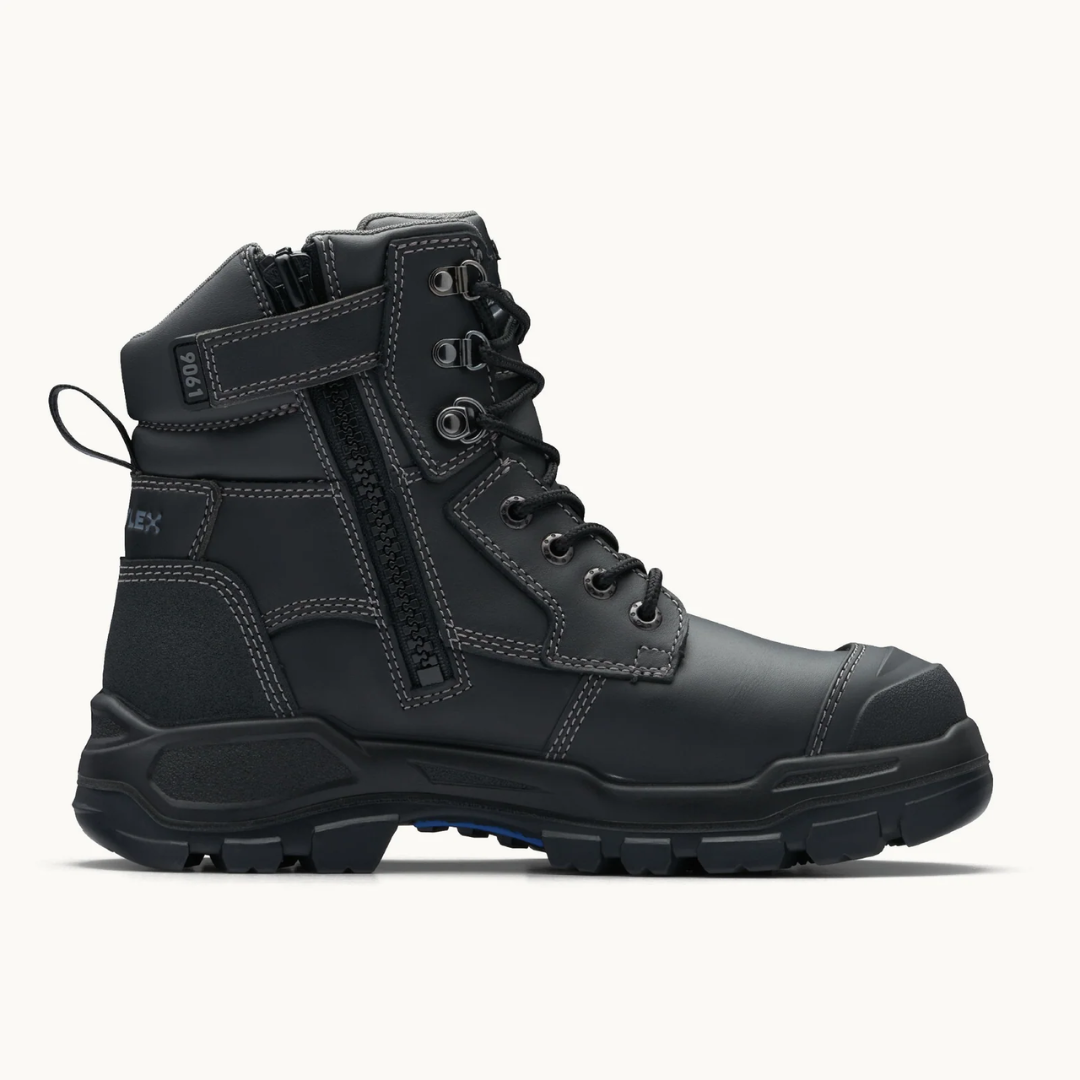 Blundstone Mens #9061 150mm RotoFlex Leather Zip Sided Safety Boot