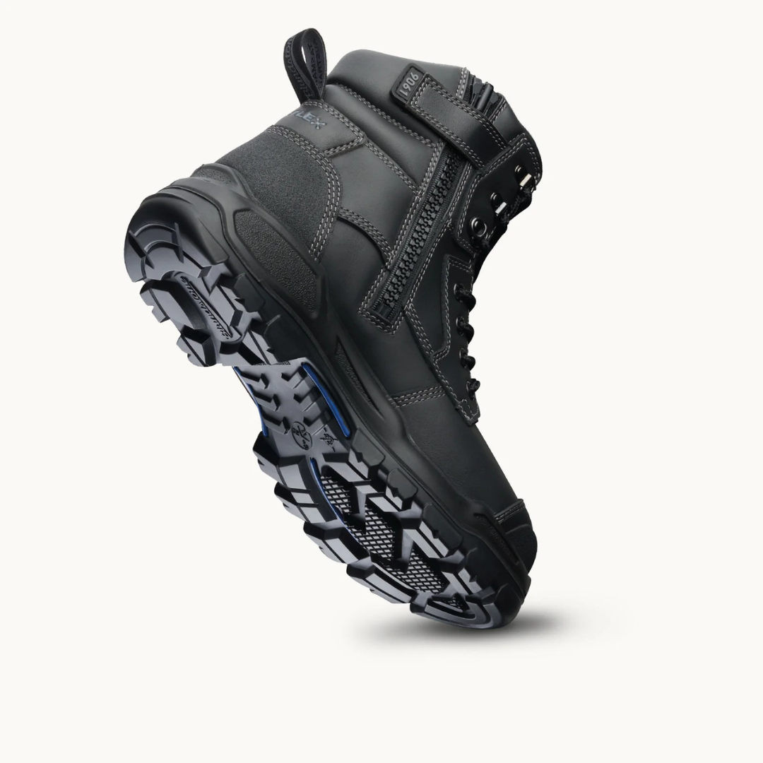 Blundstone Mens #9061 150mm RotoFlex Leather Zip Sided Safety Boot