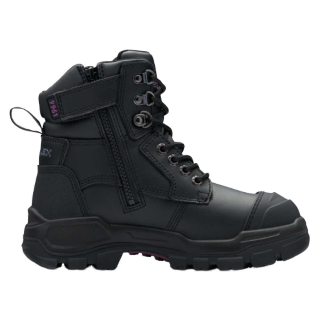 Blundstone 9961 Womens Rotoflex Zip Side Boot - Black - B9961