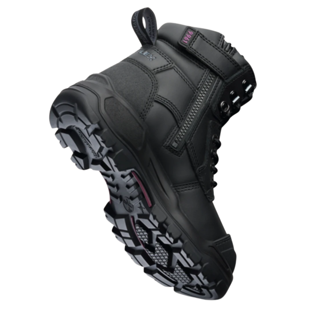 Blundstone 9961 Womens Rotoflex Zip Side Boot - Black - B9961