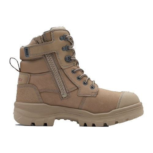 Blundstone 8063 Unisex Rotoflex Zip Safety Boots Stone- B8063