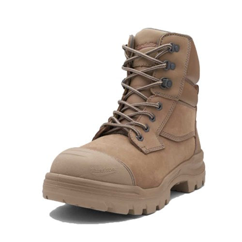 Blundstone 8063* Unisex Rotoflex Zip Safety Boots Stone- B8063
