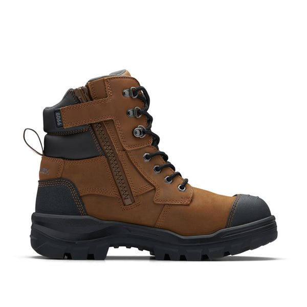 BLUNDSTONE 8066 ROTOFLEX SADDLE WATER-RESISTANT 150MM ZIP SIDED SAFETY BOOT - B8066
