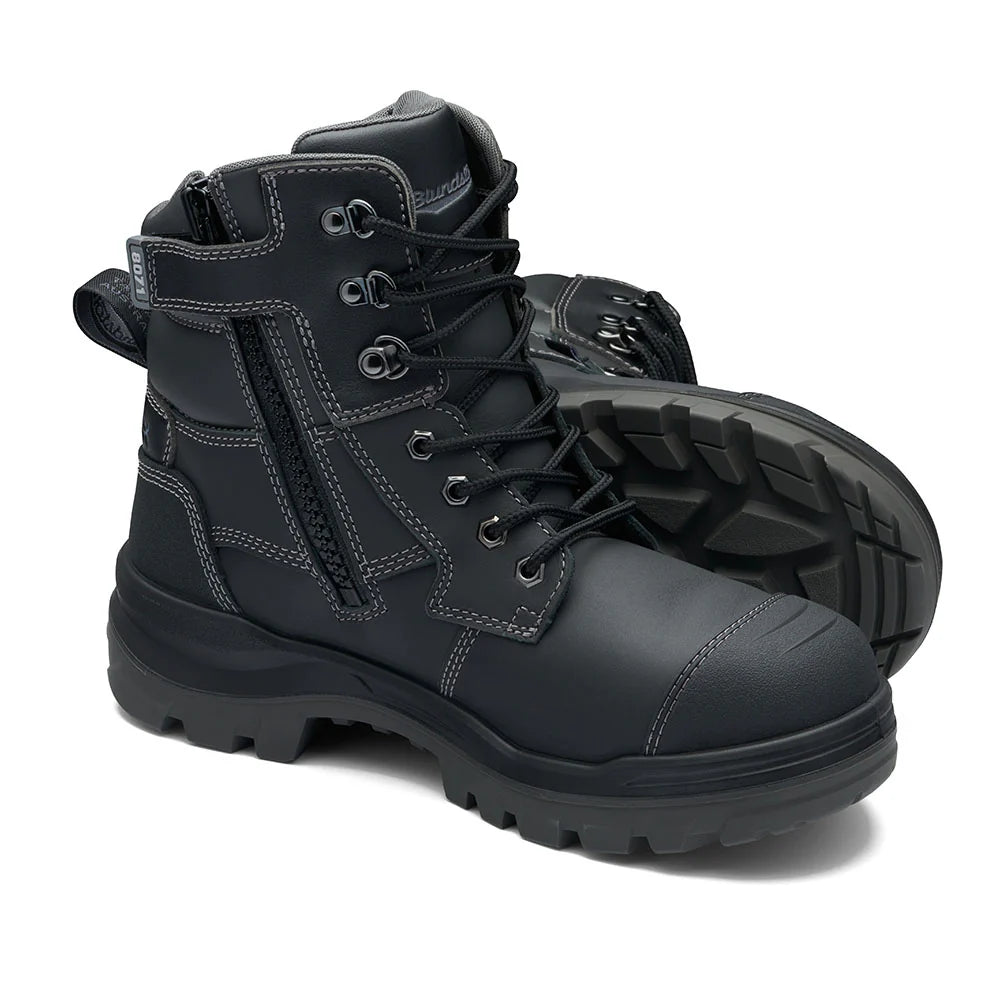 Blundstone #8071 RotoFlex Platinum Leather Zip/Lace Safety Boot