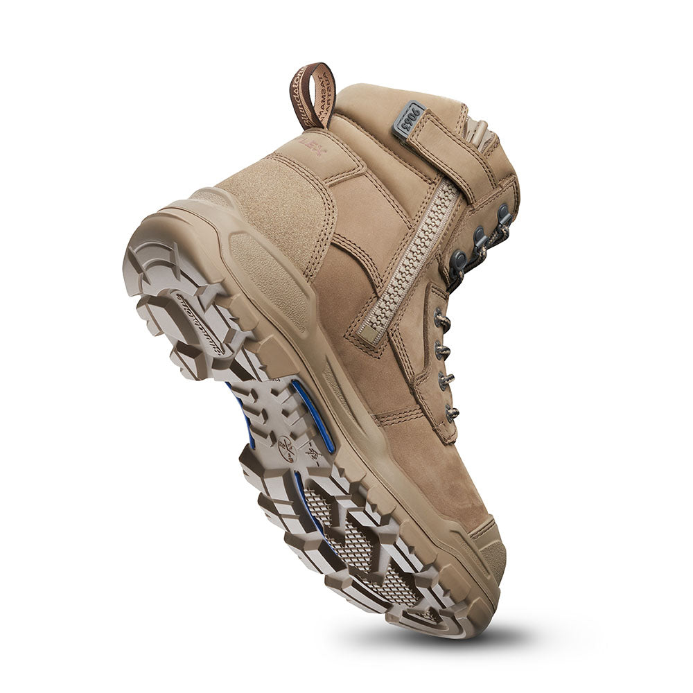 BLUNDSTONE B9063 ROTOFLEX WATER-RESISTANT NUBUCK 150MM ZIP SIDED SAFETY BOOT - B9063