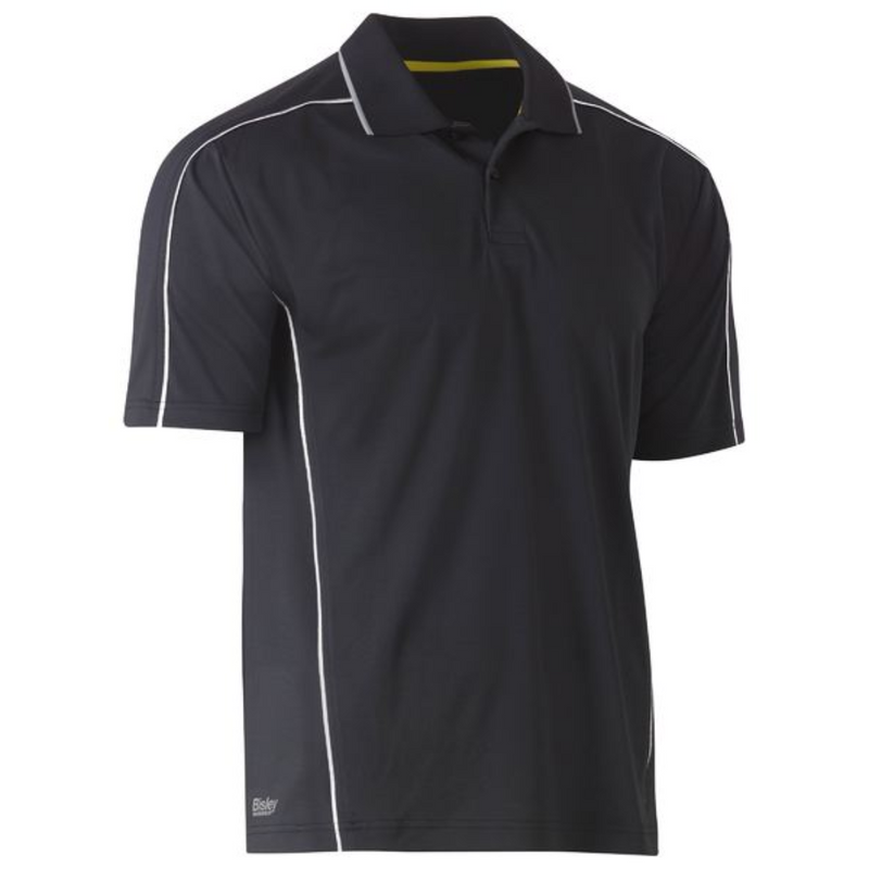 Bisley Mens Coolmesh Polo with Reflective Piping BK1425