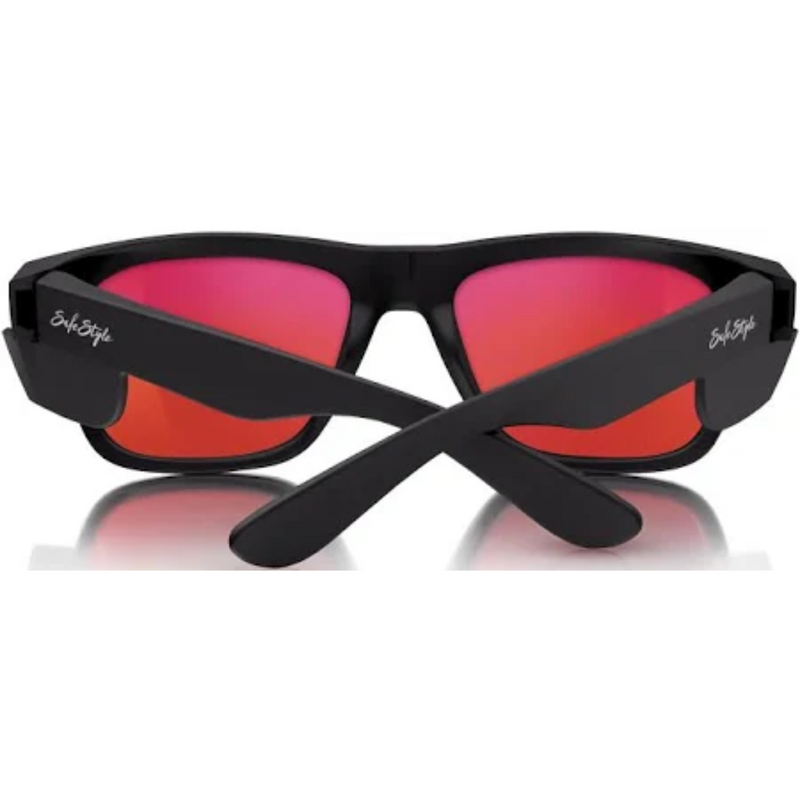 SAFESTYLE SSFMBRP100 FUSION MATTE BLACK RED POLARISED