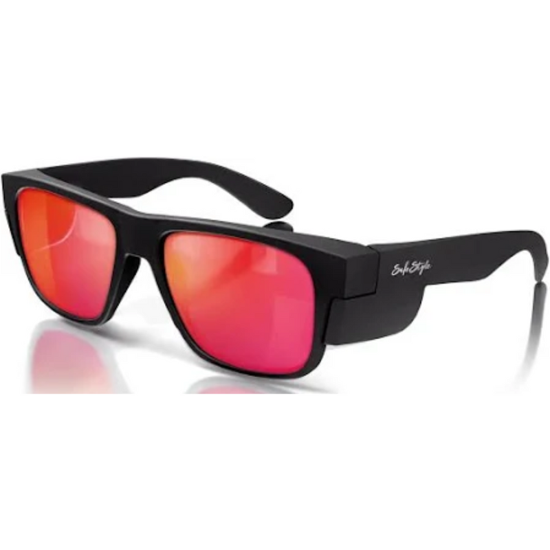 SAFESTYLE SSFMBRP100 FUSION MATTE BLACK RED POLARISED