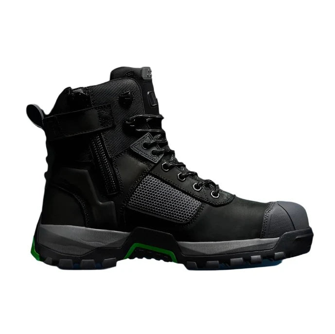 FXD work boots with slip resistant sole and heat resistance up to 300°C