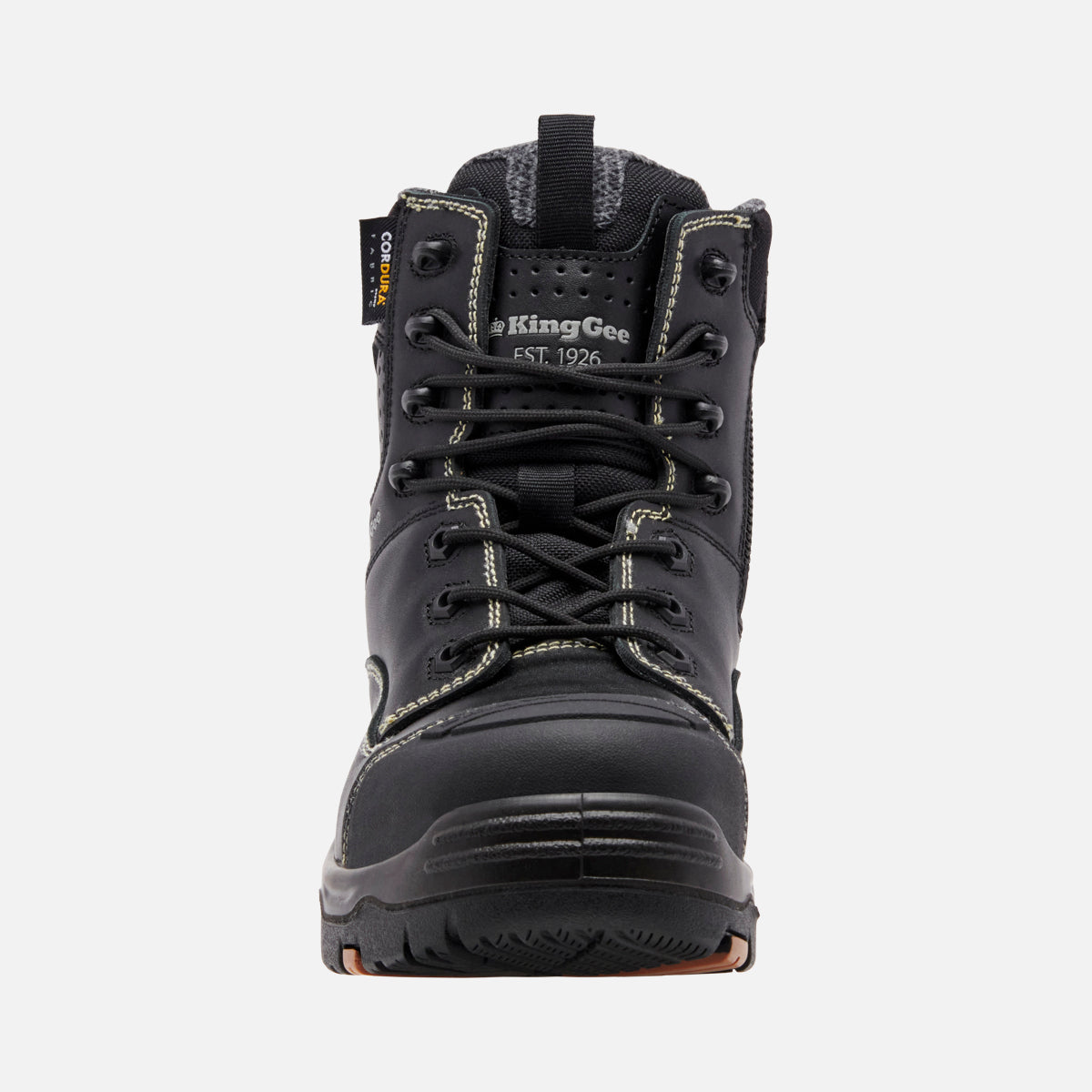 King Gee K28000 Men's the ONYX 6CZ EH Safety Boots - Lace/Zip- BLACK