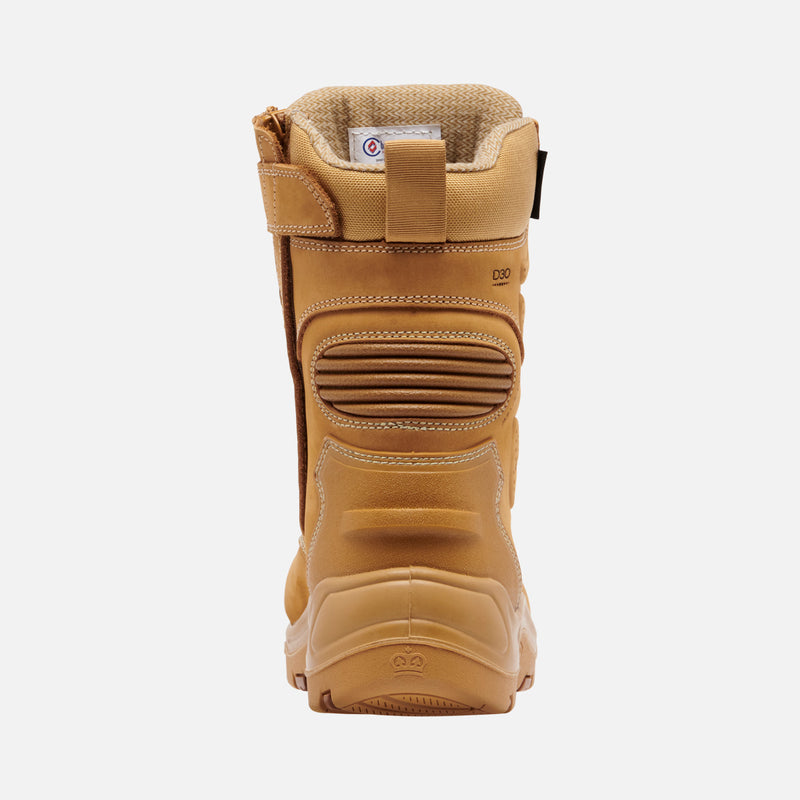 King Gee K28007 Men's BENNU PRO Safety Boots - Lace/Zip- WHEAT