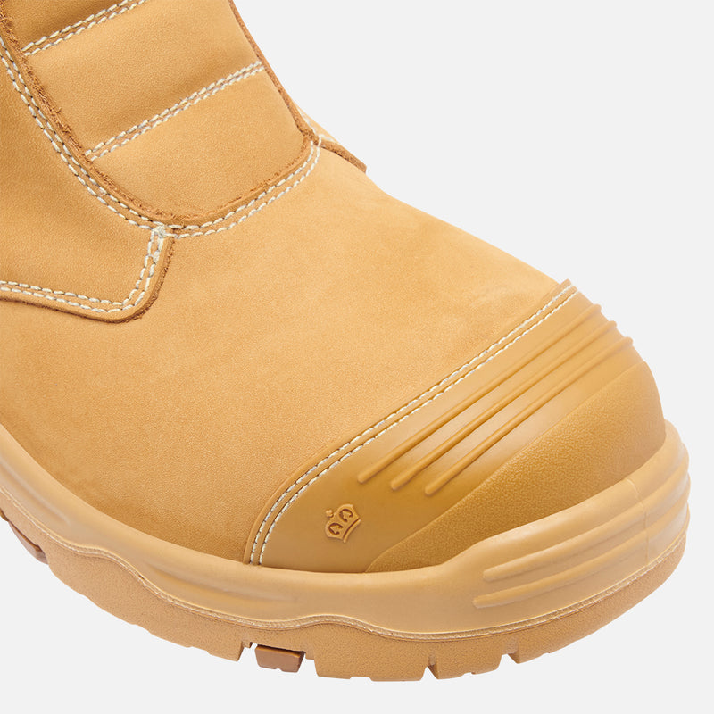 King Gee K28007 Men's BENNU PRO Safety Boots - Lace/Zip- WHEAT