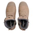 King Gee K28010 Men's Bennu Pro 6 Safety Boots - Lace/Zip - Stone