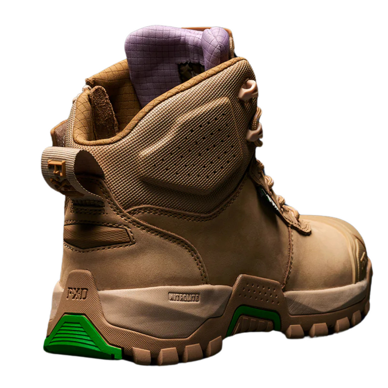 FXD WB2 Womens Mid Cut Lace Up Zip Side Work Boot