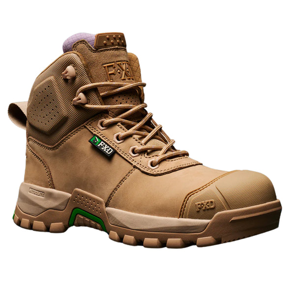 FXD WB2 Womens Mid Cut Lace Up Zip Side Work Boot