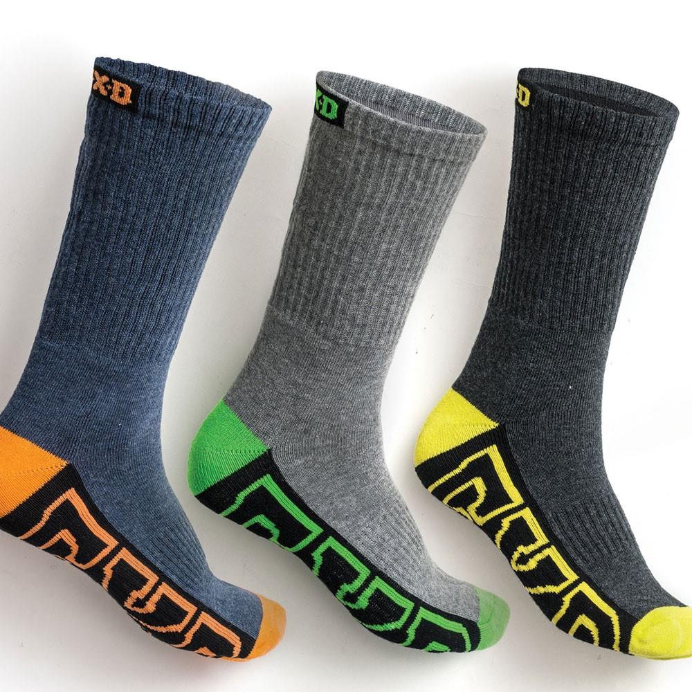 FXD SK-1 Jersy Knit Work Socks- Multi Coloured- 5 Pack