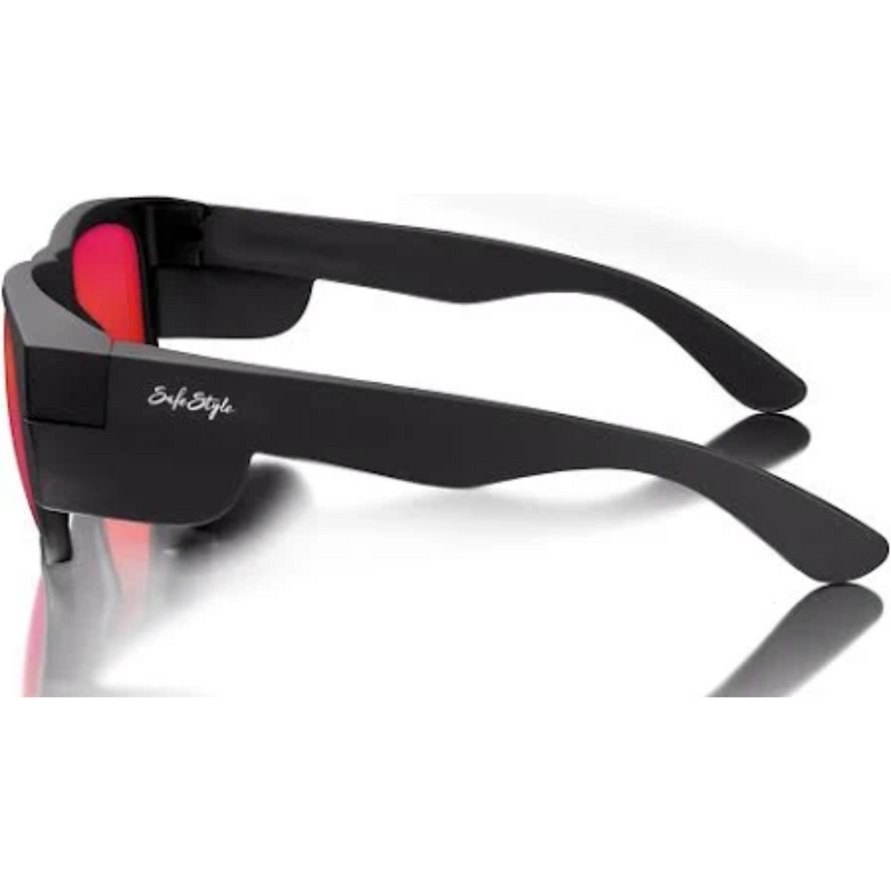 SAFESTYLE SSFMBRP100 FUSION MATTE BLACK RED POLARISED