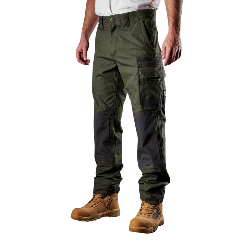 FXD WP1 Mens Cotton Cargo Pants- Green