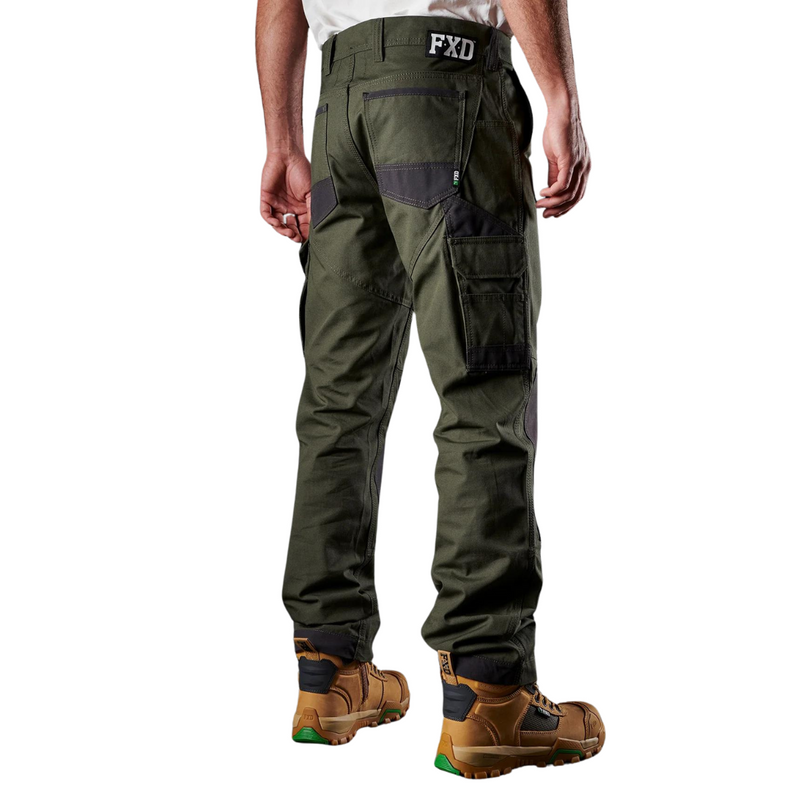 FXD WP1 Mens Cotton Cargo Pants- Green