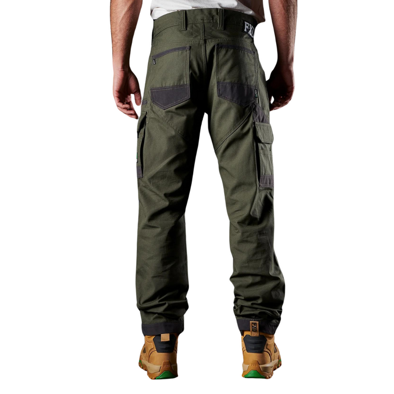 FXD WP1 Mens Cotton Cargo Pants- Green