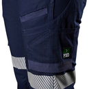 FXD WP◆8WT - REFLECTIVE CUFFED STRETCH RIPSTOP WORK PANTS - Navy