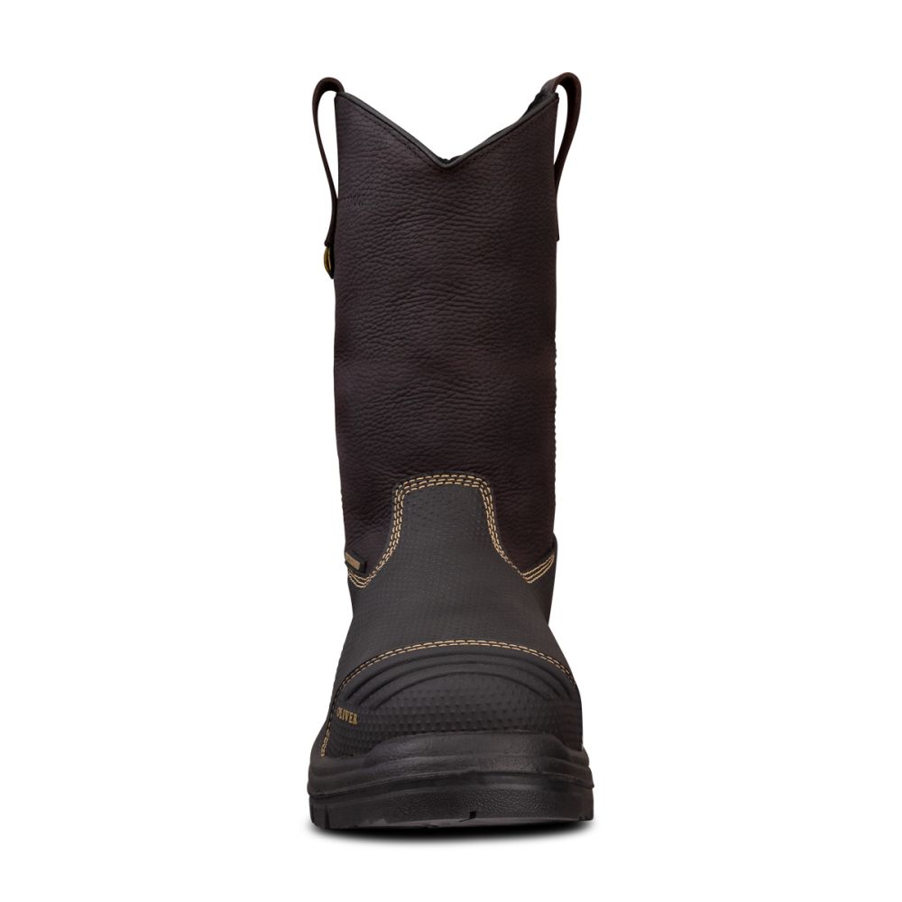 Oliver 65493 240mm Brown Pull-on Riggers Boot - Caustic and 100% Waterproof