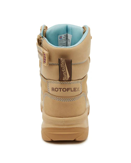 Blundstone Women's #8864 Rotoflex Zip Sided Safety Boot - Sand