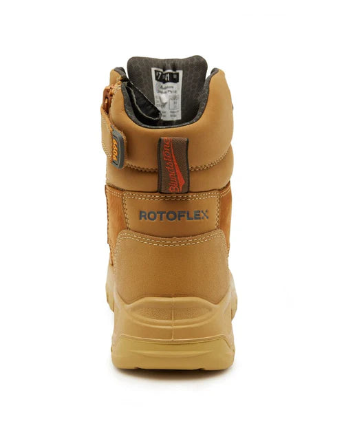 Rotoflex B9099* MAX AquaShield Zip Side Safety Boot - Wheat - B9099