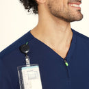 NNT Unisex Invigorate Charles Scrub Top - Navy Blue