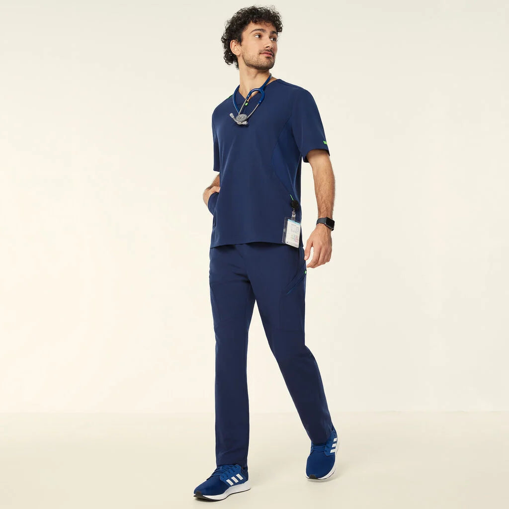 NNT Unisex Invigorate Charles Scrub Top - Navy Blue