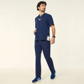 NNT Unisex Invigorate Charles Scrub Top - Navy Blue