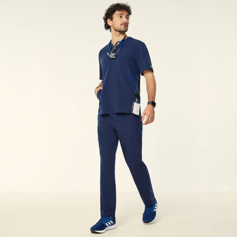 NNT Unisex Invigorate Charles Scrub Top - Navy Blue