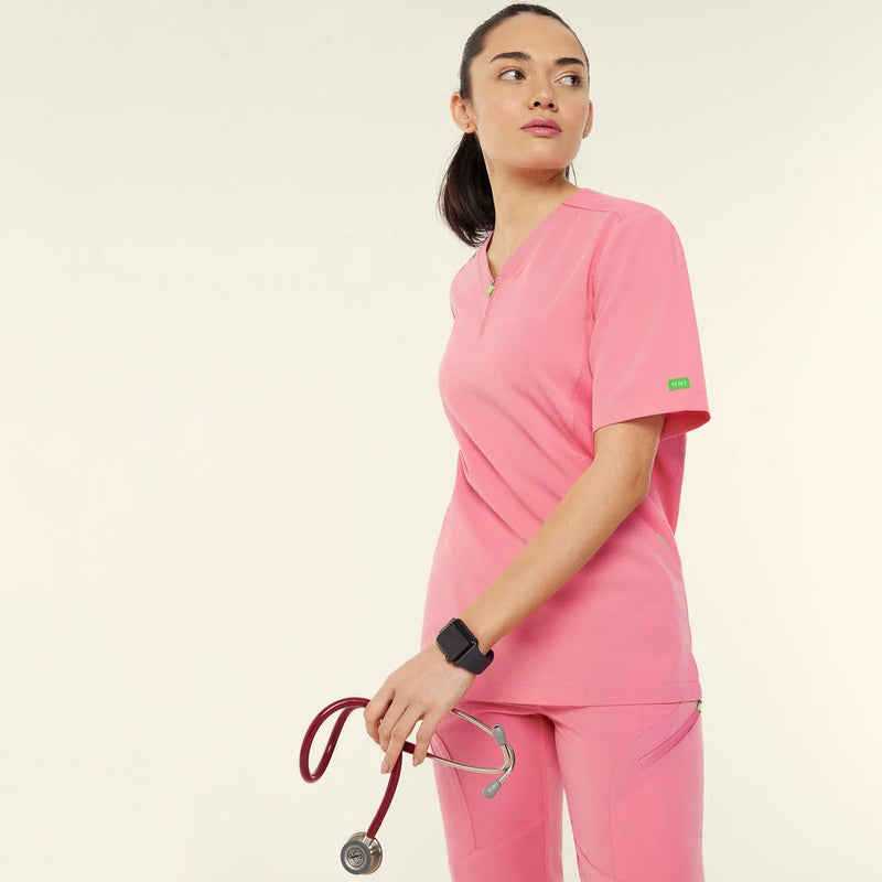 NNT Unisex Invigorate Charles Scrub Top - Pink