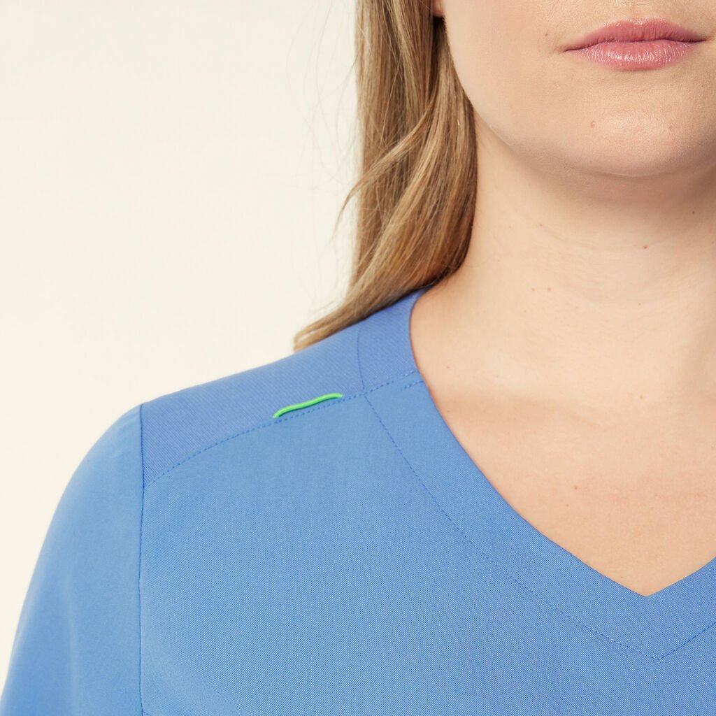 NNT Womens Invigorate Helen Scrub Top - Light Blue