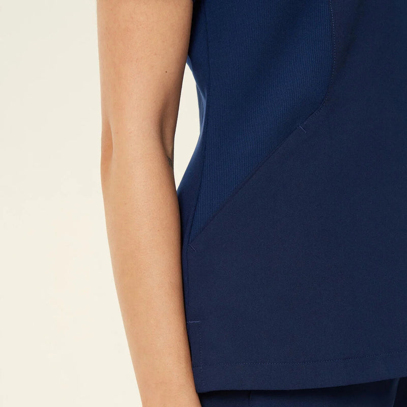 NNT Womens Invigorate Helen Scrub Top - Navy Blue