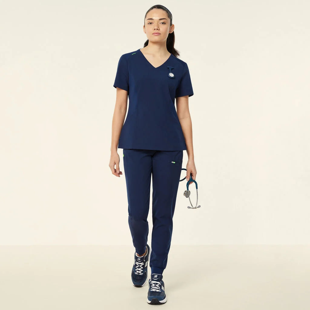 NNT Womens Invigorate Helen Scrub Top - Navy Blue