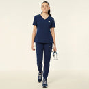 NNT Womens Invigorate Helen Scrub Top - Navy Blue