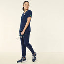 NNT Womens Invigorate Helen Scrub Top - Navy Blue