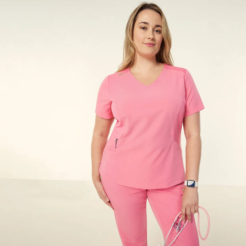 NNT Womens Invigorate Helen Scrub Top - Pink